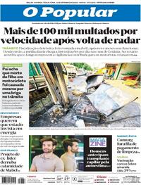 Capa do jornal O Popular 16/09/2025