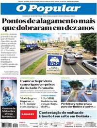 Capa do jornal O Popular 16/10/2025