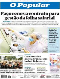 Capa do jornal O Popular 17/09/2025
