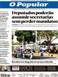 Capa do jornal O Popular 17/10/2025