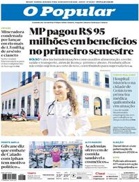 Capa do jornal O Popular 18/08/2025