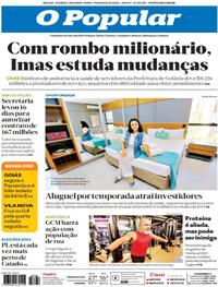 Capa do jornal O Popular 19/05/2025