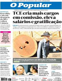 Capa do jornal O Popular 19/06/2025