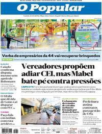 Capa do jornal O Popular 19/08/2025