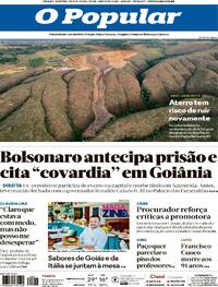 Capa do jornal O Popular 20/06/2025