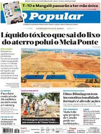 Capa do jornal O Popular 20/09/2025