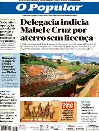 Capa do jornal O Popular 21/10/2025