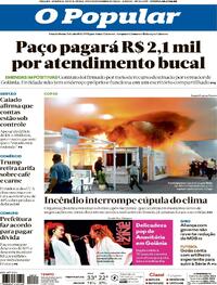 Capa do jornal O Popular 21/11/2025