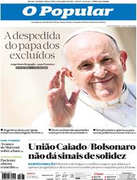 Capa do jornal O Popular 22/04/2025