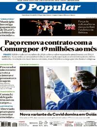 Capa do jornal O Popular 22/10/2025