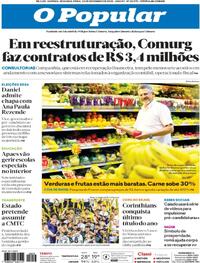 Capa do jornal O Popular 22/12/2025