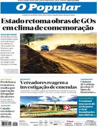 Capa do jornal O Popular 23/10/2025