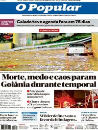 Capa do jornal O Popular 24/09/2025