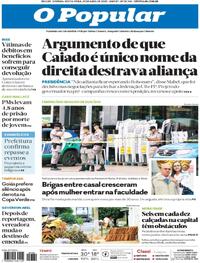 Capa do jornal O Popular 25/04/2025