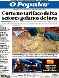 Capa do jornal O Popular 25/11/2025