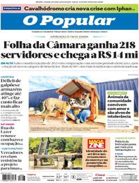 Capa do jornal O Popular 26/07/2025