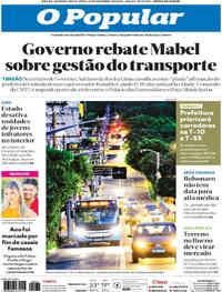Capa do jornal O Popular 26/12/2025
