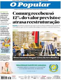 Capa do jornal O Popular 27/05/2025