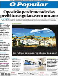 Capa do jornal O Popular 27/10/2025