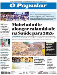 Capa do jornal O Popular 27/11/2025