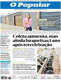 Capa do jornal O Popular 28/04/2025