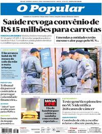 Capa do jornal O Popular 28/05/2025