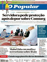 Capa do jornal O Popular 28/06/2025