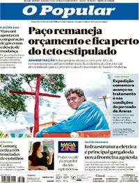 Capa do jornal O Popular 29/09/2025