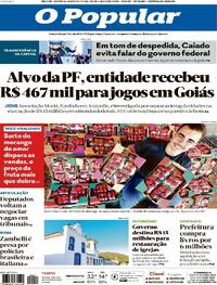 Capa do jornal O Popular 30/07/2025