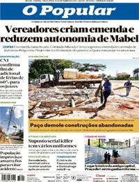 Capa do jornal O Popular 30/09/2025