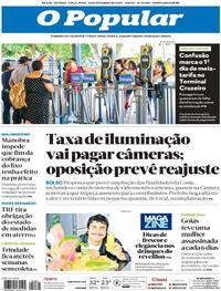 Capa do jornal O Popular 30/12/2025