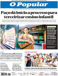 Capa do jornal O Popular 31/07/2025