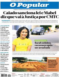Capa do jornal O Popular 01/01/2026