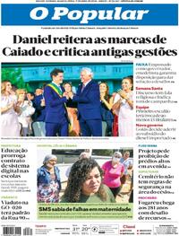 Capa do jornal O Popular 01/04/2026