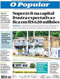 Capa do jornal O Popular 03/02/2026