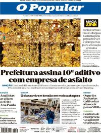 Capa do jornal O Popular 03/03/2026