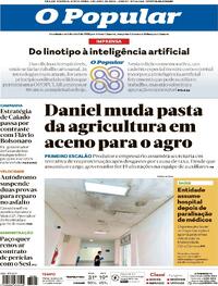 Capa do jornal O Popular 03/04/2026