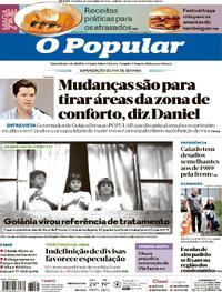 Capa do jornal O Popular 04/04/2026