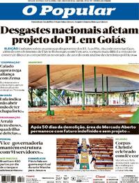 Capa do jornal O Popular 05/06/2026