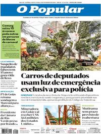 Capa do jornal O Popular 06/02/2026