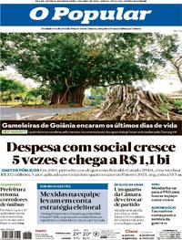 Capa do jornal O Popular 06/04/2026