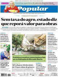 Capa do jornal O Popular 07/03/2026
