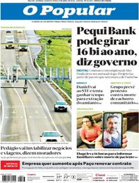 Capa do jornal O Popular 08/04/2026