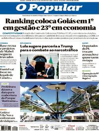 Capa do jornal O Popular 08/05/2026