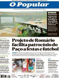 Capa do jornal O Popular 09/04/2026