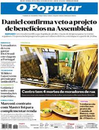 Capa do jornal O Popular 10/04/2026