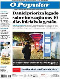 Capa do jornal O Popular 11/05/2026