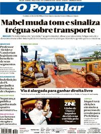 Capa do jornal O Popular 13/01/2026