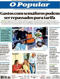 Capa do jornal O Popular 13/03/2026