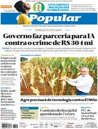 Capa do jornal O Popular 13/06/2026